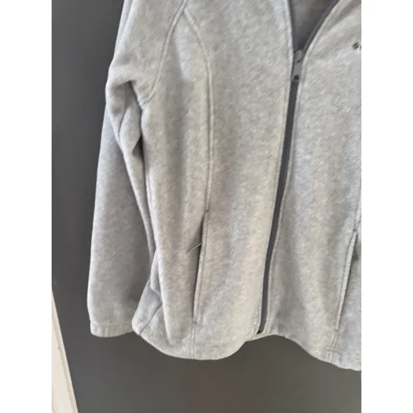 Columbia Benton Springs Fleece Jacket Womens Small Light Gray Full Zip Outdoor - Image 3