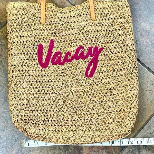 Vacay Beach Tote Bag Brown - Image 7