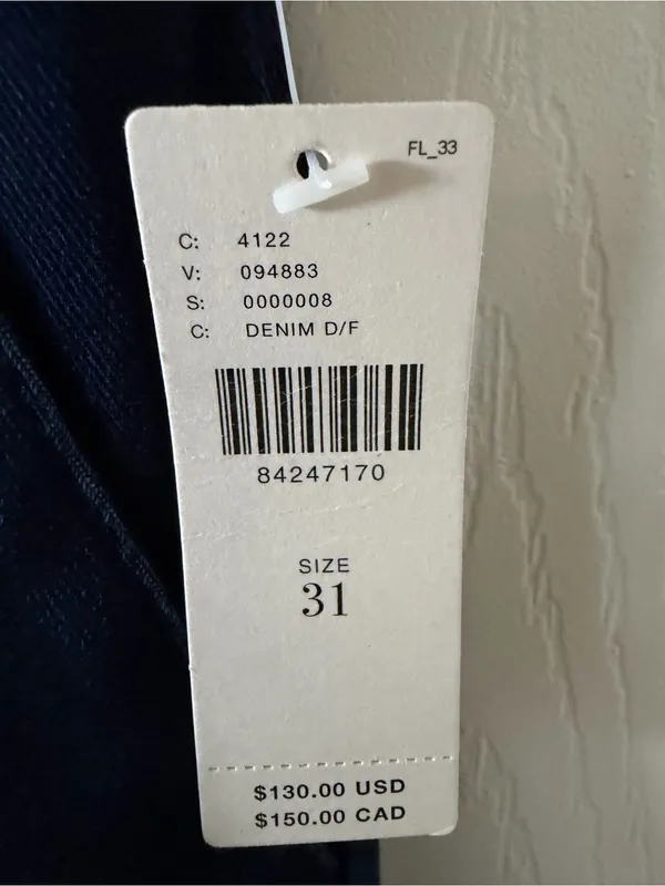Maeve Anthropologie NWT Navy Stretch Denim Wide Leg Pants Size 31 $130 - Image 4