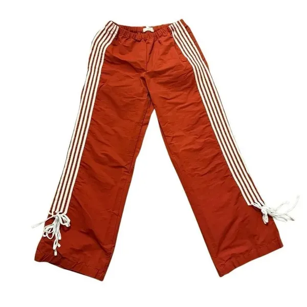 Cali 1850 orange side striped track pants wide leg size small - Image 10