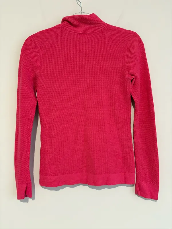 Lilly Pulitzer Women's 1/4 Zip Pullover sweater pink Size Small - Image 2