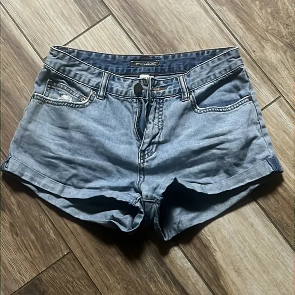 Billabong blue denim shorts 25 - Image 2