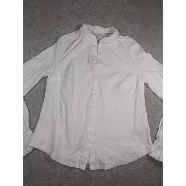 Boden white cotton ruffle - Image 4