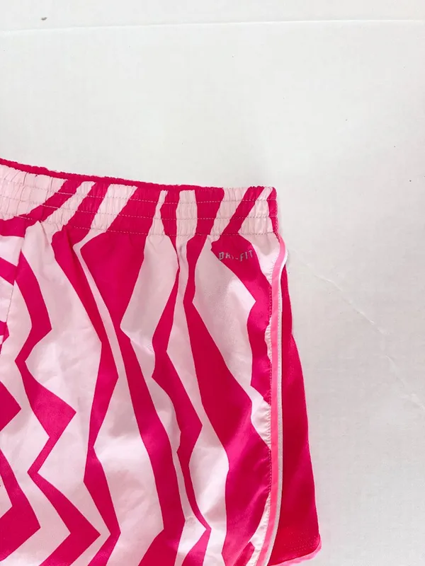 Nike Dri-Fit Printed Tempo Running Shorts - Large - Pink/White - Image 6