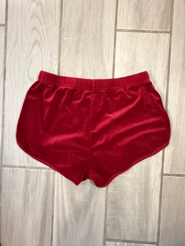 Hollister Red Velour Athletic Shorts - Image 5