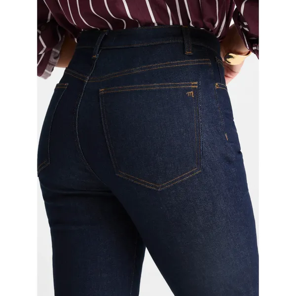 Madewell The Curvy Stretch Flare Jean Rinse Wash Dark Blue High Rise US 28 NWT - Image 5