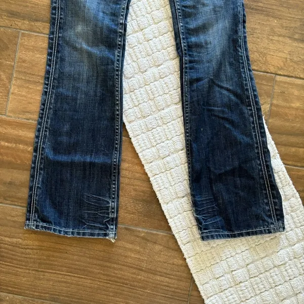Miss Me‎ Bootcut Jeans Size 26 Midnight Fleur De Lis JP4369 Low Rise Dark Wash - Image 5