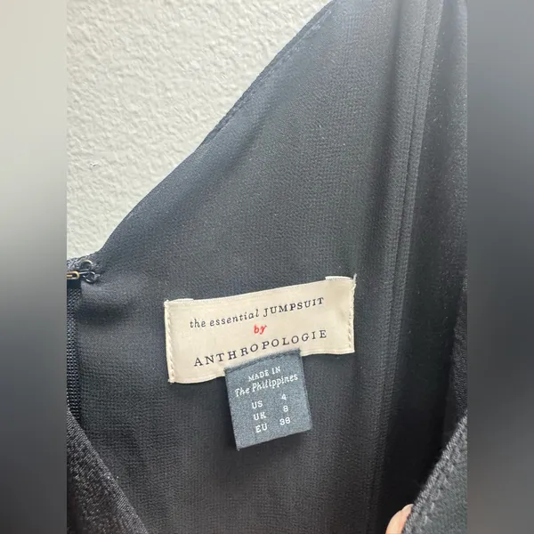 Anthropologie Black Sleeveless Jumpsuit - Image 3