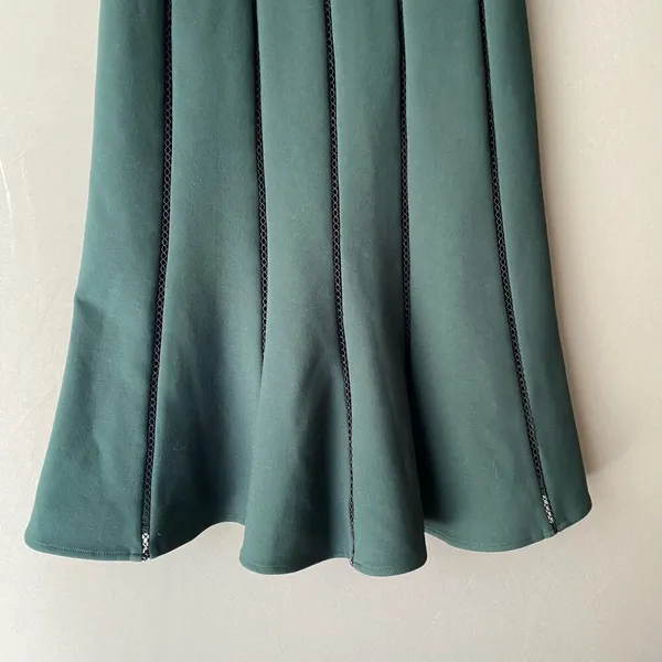 Adelyn Rae Office Siren Academia‎ V-Neck Fit & Flare Dress S Green - Image 4