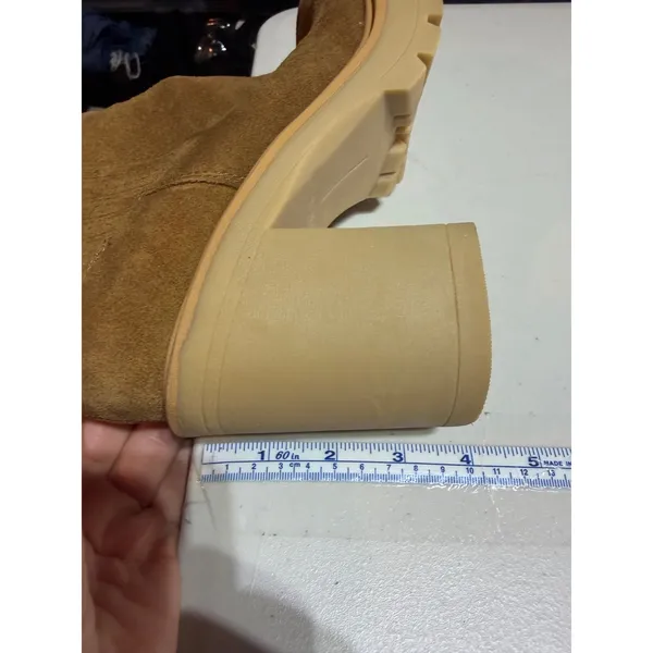 Dolce Vita Caster H2O Boots Womens 9 Brown Suede Waterproof Lug Sole Boho - Image 11
