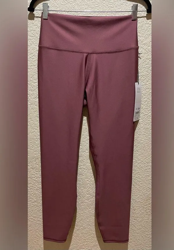 Alo Yoga NWT 7/8 High-Waist Airlift Leggings In A Burgundy Truffle Size L - Image 5