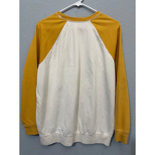 The Rolling Stones Women Sweatshirt M International Flags Raglan Yellow Cream - Image 3
