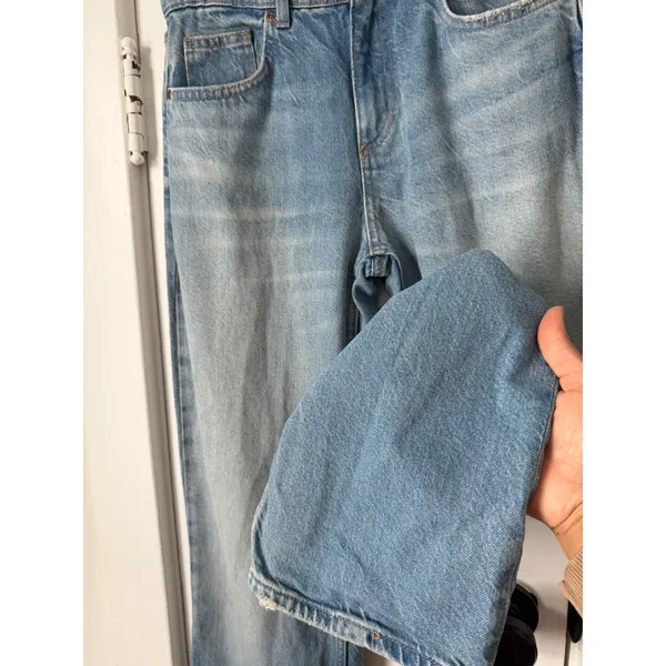 Zara Women Light Wash High Rise Straight Leg Denim Jeans Size 4 - Image 7