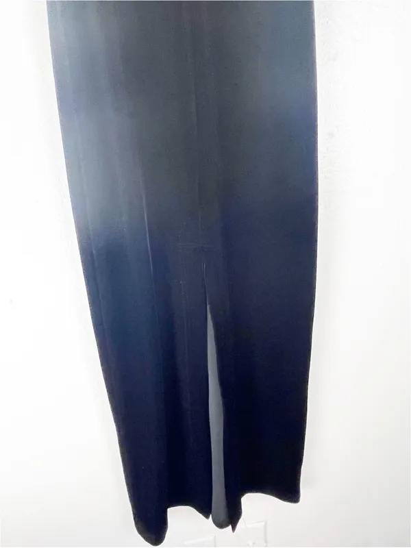 JESSICA MCCLINTOCK GUNNE SAX Black Velvet Back Zipper Jeweled Straps Dress 9/10 - Image 7