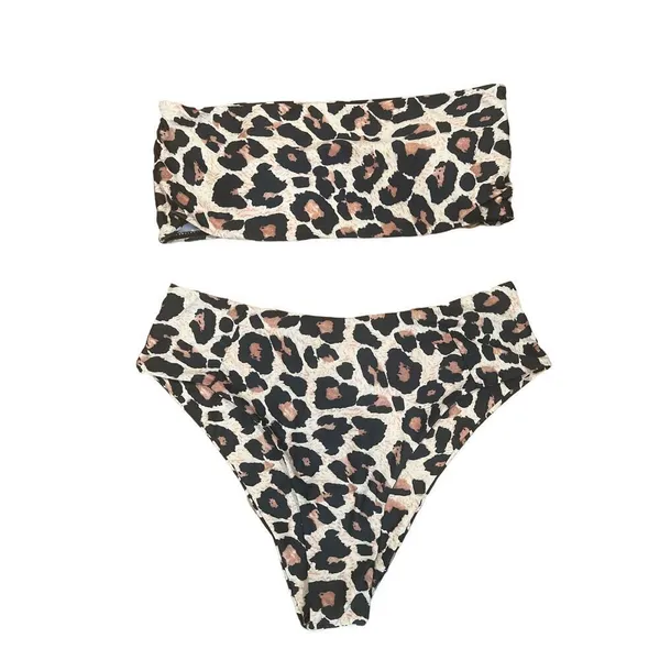 2pc High waisted Leopard Bikini - Image 2