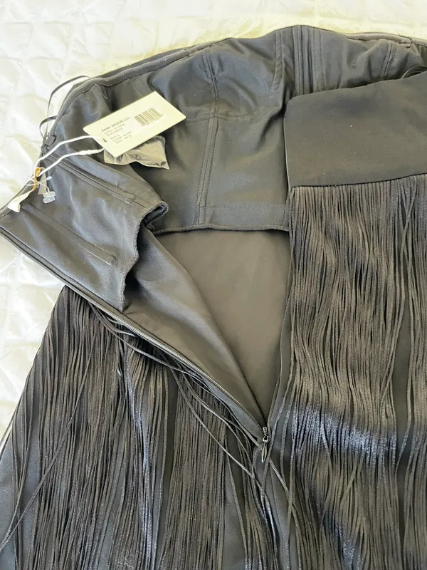 Rikki Black Fringe Flapper Dress - Image 12