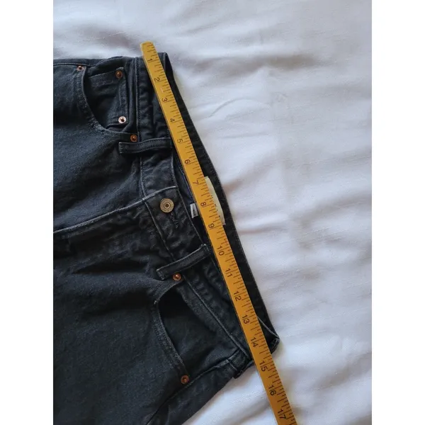 Abercrombie & Fitch Curve Love Women's 27 Black Mid Rise 90s Straight Jeans - Image 15