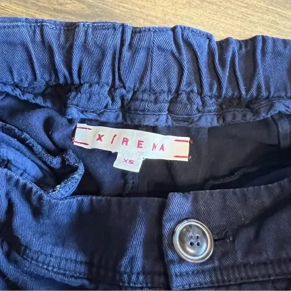 Xirena Navy Blue Thatcher Pants Button Fly Straight Leg Relaxed XS Boyfriend - Image 11