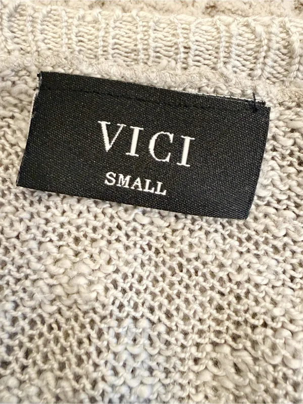 VICI Grey and Black Lightning Relaxed Fit Sweater Slouchy size Snall - Image 4