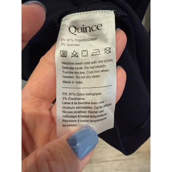 Quince NWOT XS Bundle SuperSoft Fleece Shorts & Organic Rib Long Sleeve Tee - Image 15