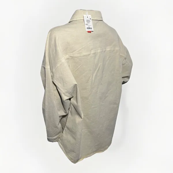 Marine Layer Molly Oversized Shirt Jacket Stone Beige Medium NWT Shacket $168 - Image 9