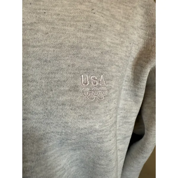 Vintage USA Olympic Sweatshirt Crewneck‎ Grey Heather USA OLYMPICS Apparel - Image 2