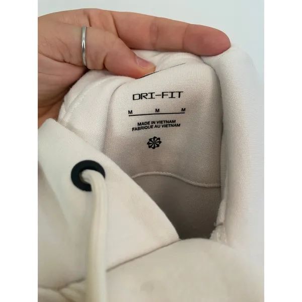 Nike Women’s Cream Fleece Pullover Hoodie Sweatshirt Embroidered Mini Swoosh - Image 7