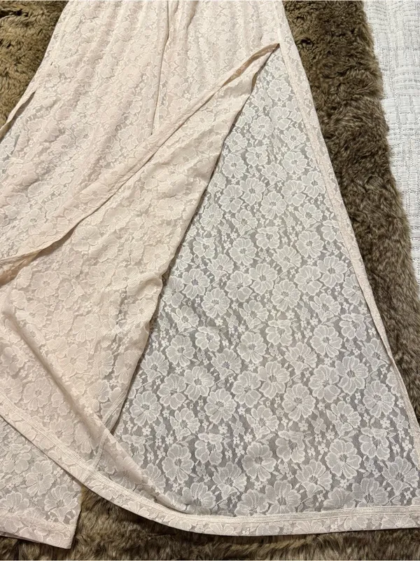 Offline by Aerie Go With the Flow Lace Split Leg Pants Cream S|P - Image 8