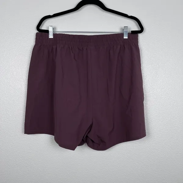 Gymshark Womens Athletic Shorts Plum Purple‎ Zipper Pockets XXL B5A2F - Image 5