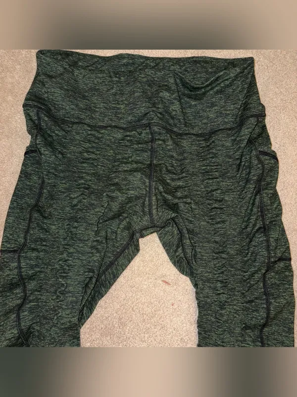 Sweetflexx Resistance Band Leggings Fat Burner Green Spacedye Size XL 14 Gym Fit - Image 2