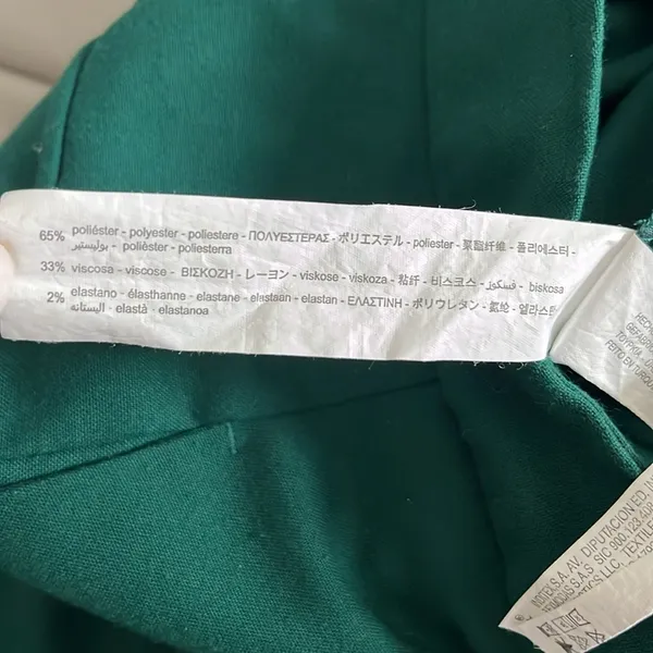 Zara Hunter Green Straight Leg Trousers Size XS - Image 10