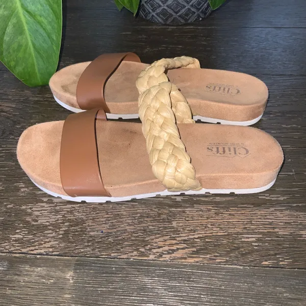 CLIFFS BY WHITE MOUNTAIN Women's Tonic Slide Sandal 7 Tan - Image 6