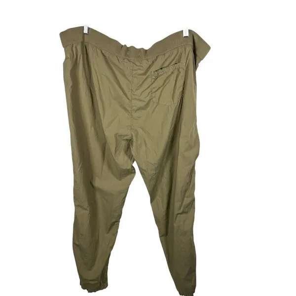 Lou & Grey Straight Taper Khaki Cargo Pants Women’s Size‎ XL Drawstring Green - Image 3