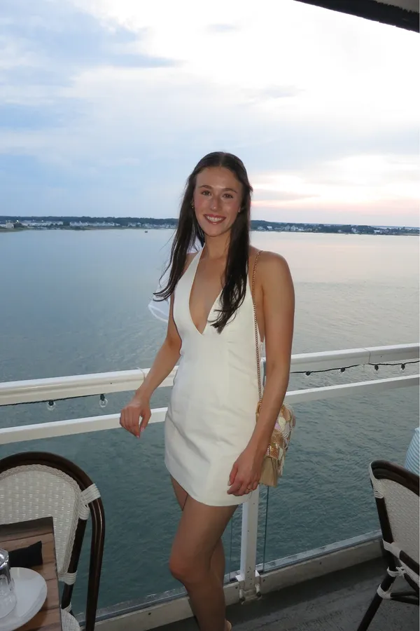 Edikted Mini Dress White Halter - Image 3