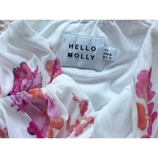 Hello Molly floral mesh ruched maxi dress - Image 2