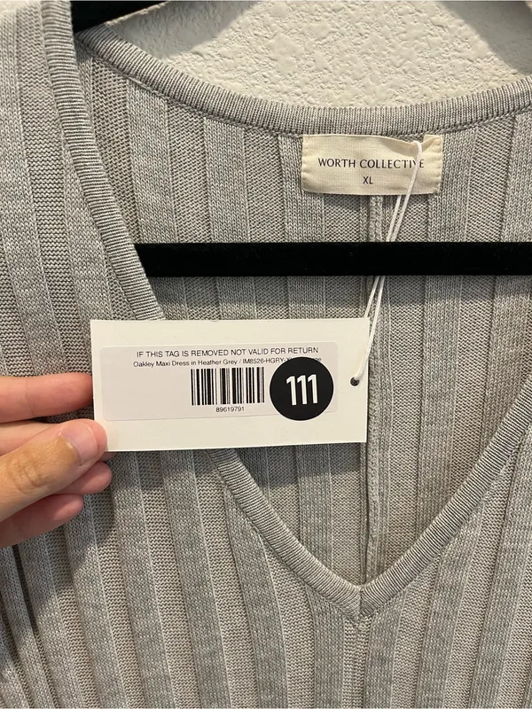 NWT Worth collective Oakley Knit Dress size XL gray ribbed new bump friendly - Image 5