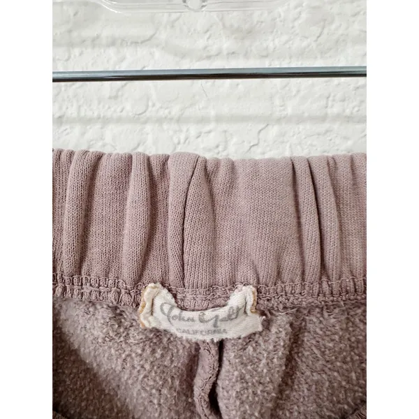 John Galt by Brandy Melville Mauve Pink Fleece Jogger Sweatpants One Size - Image 3