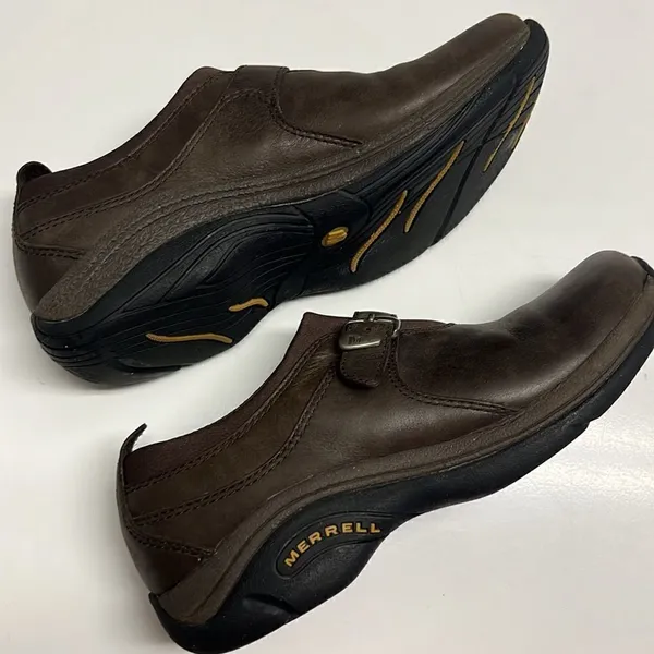 Merrell Brown Performance Slip-on Faux Buckle Footwear Shoes- Size 8 - Image 8