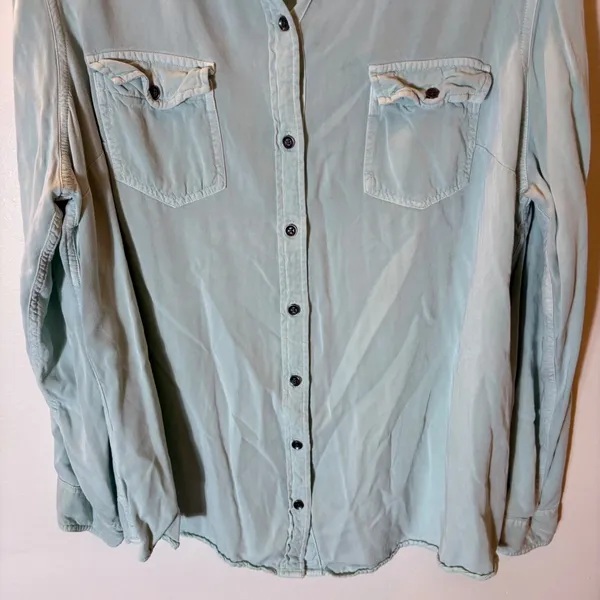 Torrid Taylor Classic Twill Camp‎ Shirt Mint Green Size 2 - Image 4