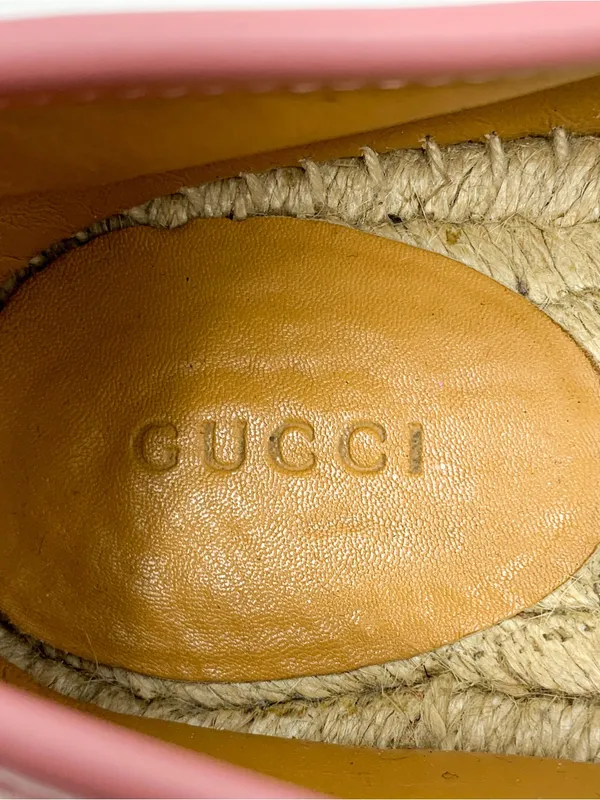 Gucci Guccissima Pink Leather GG Monogram Espadrille Flats EU 40 - Image 6