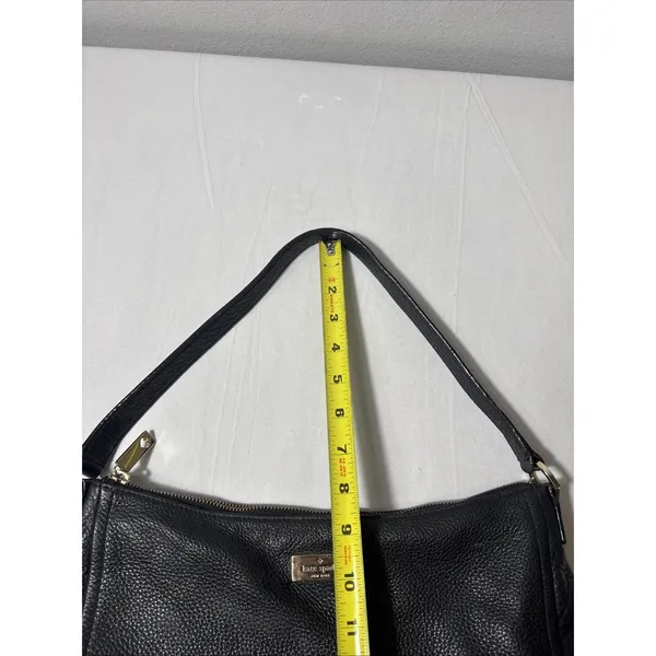 KATE SPADE Highland Park Bria Shoulder Bag Black Pebbled Leather Purse - Image 11