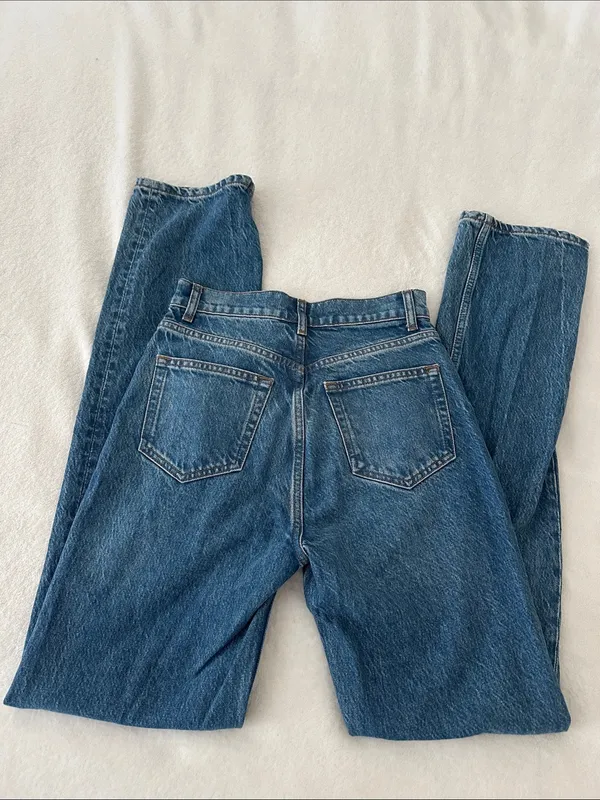 Reformation | Cynthia High Rise Striaght Long Jeans - Image 5