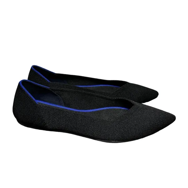 Rothy’s The Point Flat Shoes Ballet Pointed Toe Comfort Slip On Black 9.5 - Image 2