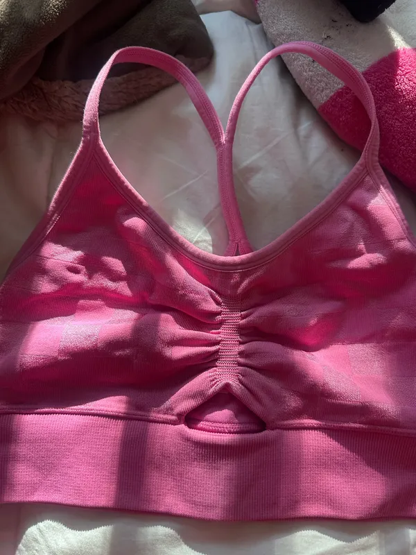 JoyLab Pink workout checkered seamless set - Image 4