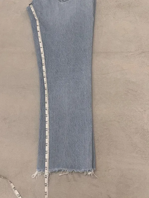 AGOLDE Los Angeles Premium Jeans – Size 30, Straight Leg with Raw Hem - Image 6