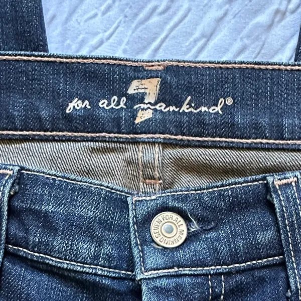 7 For All Mankind Dark Blue Capris - Image 4