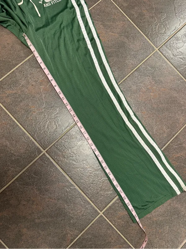 Abercrombie & Fitch A&F Vintage 2000s 90s Y2K Nylon Track Pants Green Medium - Image 13