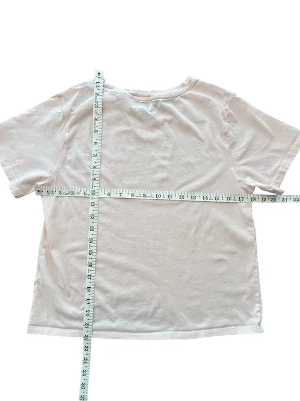 Disney parks Nightmare Before Christmas Jack & Sally Pastel Pink Crop Tee Small - Image 6
