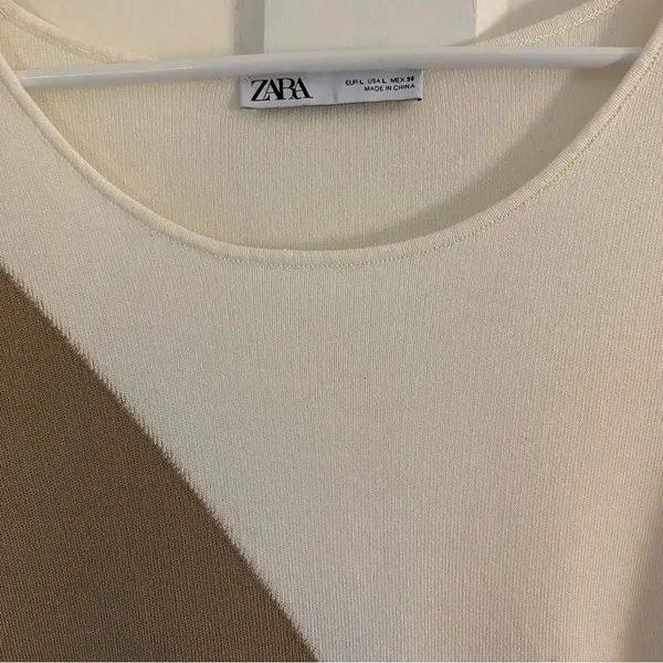 Zara Gold and White Tunic‎ - Image 2