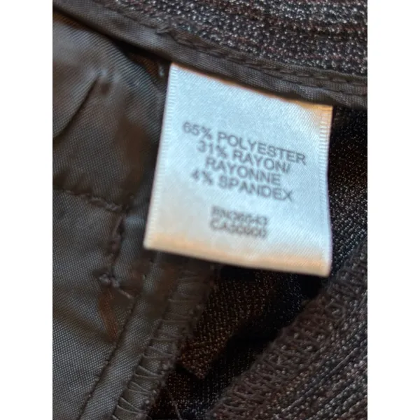 Van Heusen Women Gray Glen Plaid Bootcut Dress Pants Size 6 Short Stretch Office - Image 7